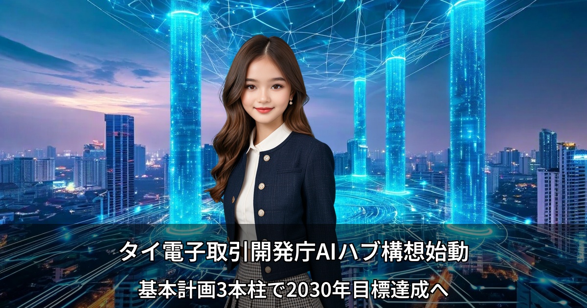 タイ電子取引開発庁AIハブ構想始動 ～基本計画3本柱で2030年目標達成へ～
