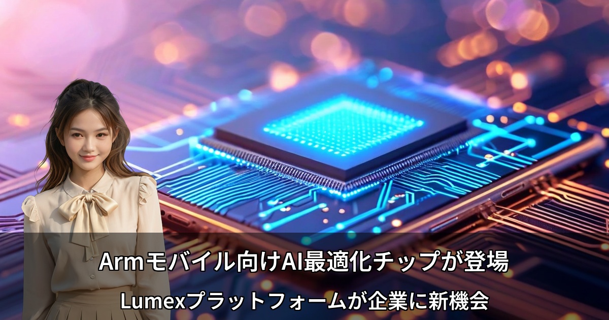 Armモバイル向けAI最適化チップが登場 ～Lumexプラットフォームが企業に新機会～