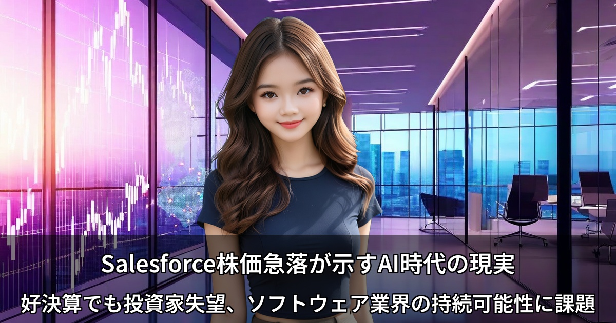 Salesforce株価急落が示すAI時代の現実 ～好決算でも投資家失望、ソフトウェア業界の持続可能性に課題