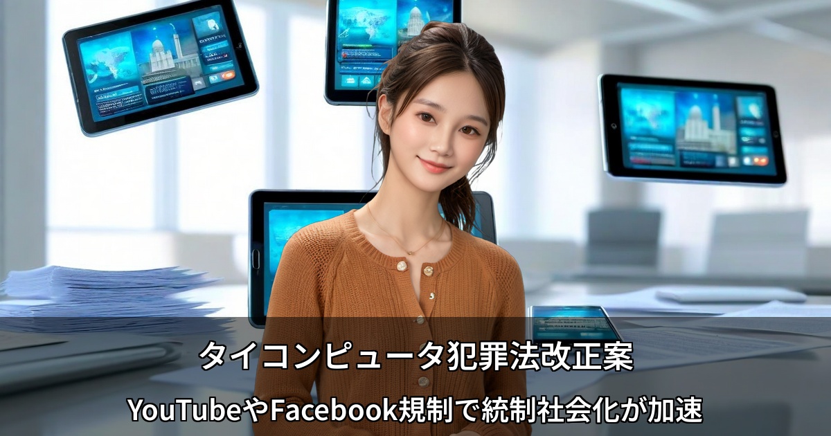 タイがOTT規制強化へ ～コンピュータ犯罪法改正案で動画配信サービスを統制下に置く戦略