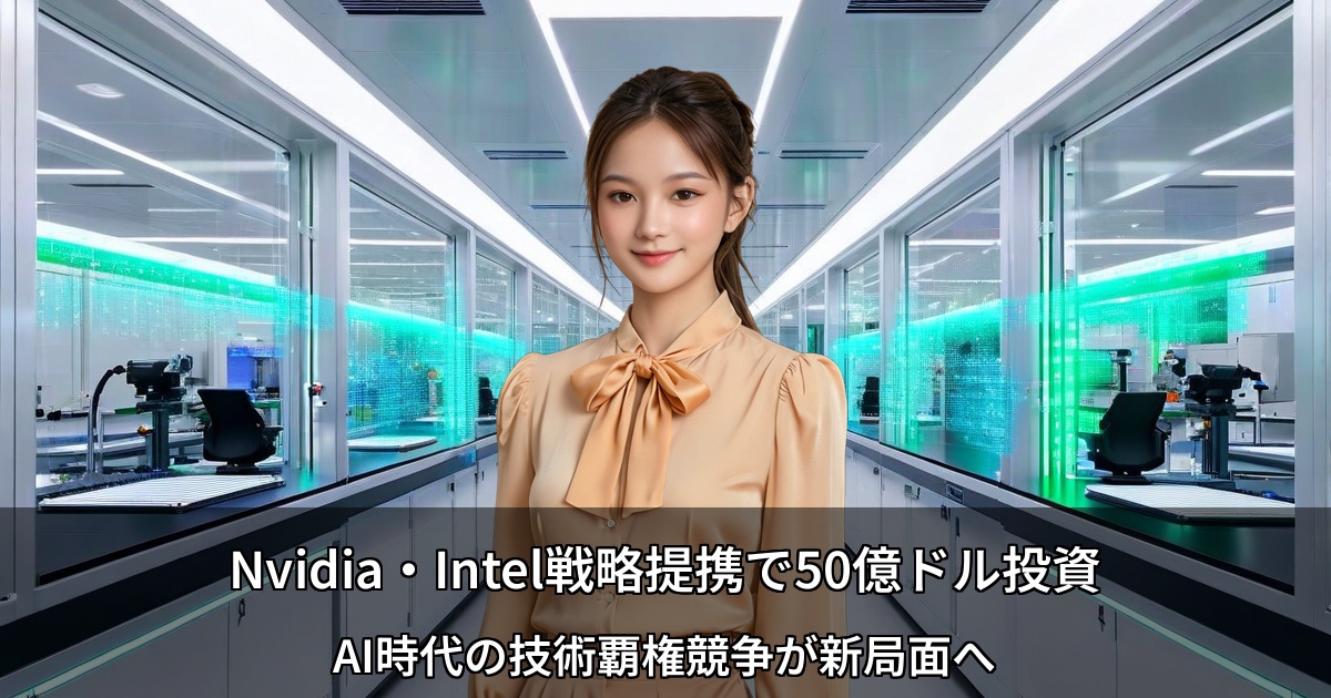 Nvidia・Intel戦略提携で50億ドル投資～AI時代の技術覇権競争が新局面へ～