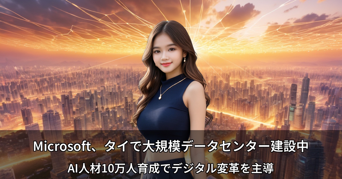 Microsoft、タイで大規模データセンター建設中 ～AI人材10万人育成でデジタル変革を主導
