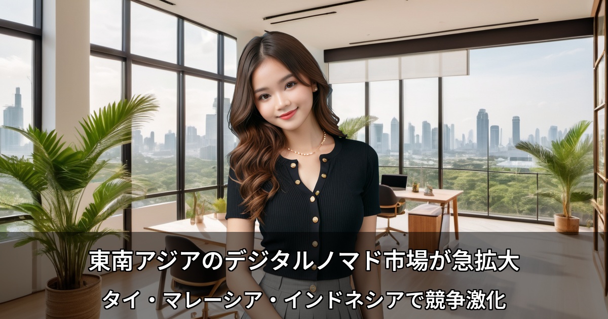 東南アジアのデジタルノマド市場が急拡大～タイ・マレーシア・インドネシアで競争激化