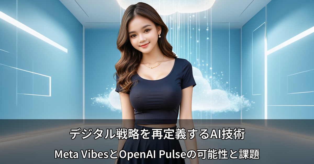 デジタル戦略を再定義するAI技術 ～Meta VibesとOpenAI Pulseの可能性と課題～