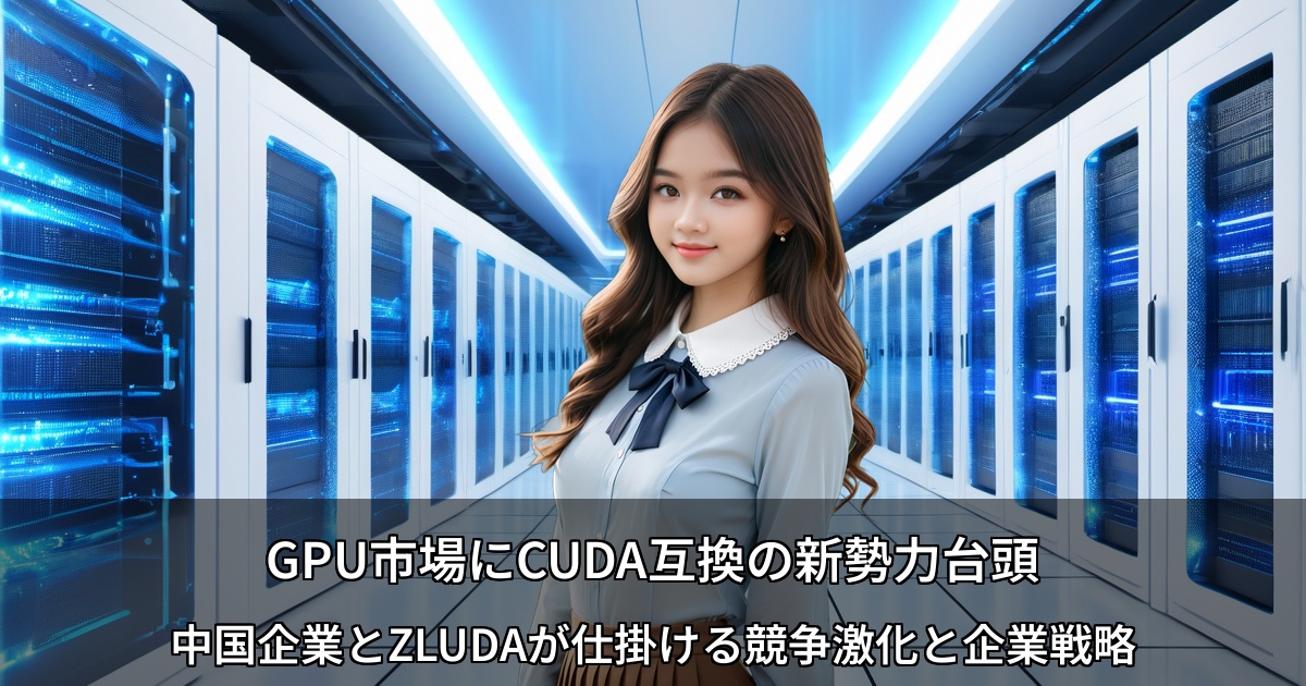 GPU市場にCUDA互換の新勢力台頭～中国企業とZLUDAが仕掛ける競争激化と企業戦略
