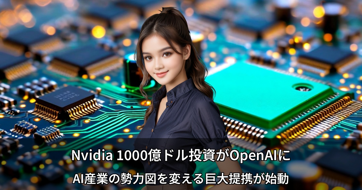Nvidiaの1000億ドル投資がOpenAIに～AI産業の勢力図を変える巨大提携