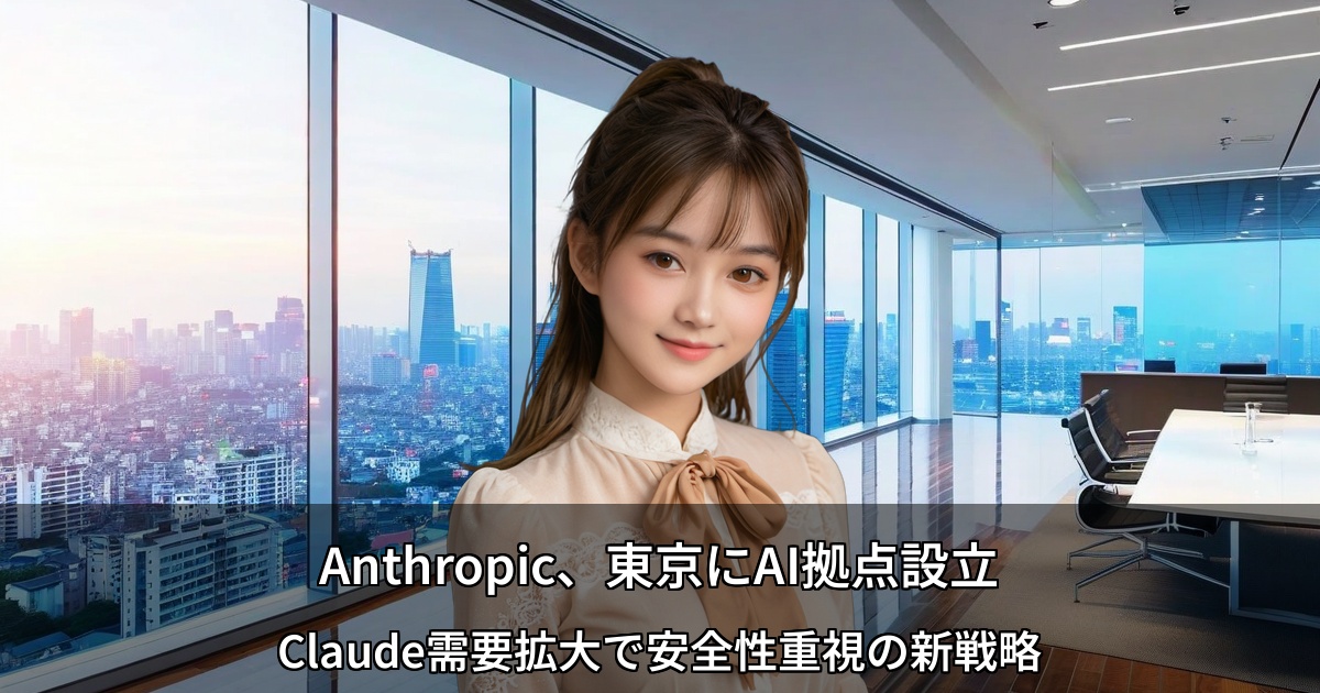 Anthropic東京オフィス開設へ ～Claude AI需要急増でタイ企業にも影響