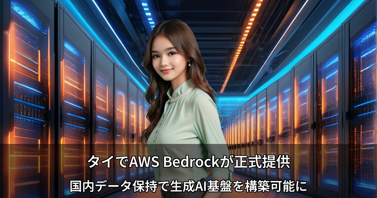 タイでAWS Bedrockが正式提供 ～国内データ保持で生成AI基盤を構築可能に
