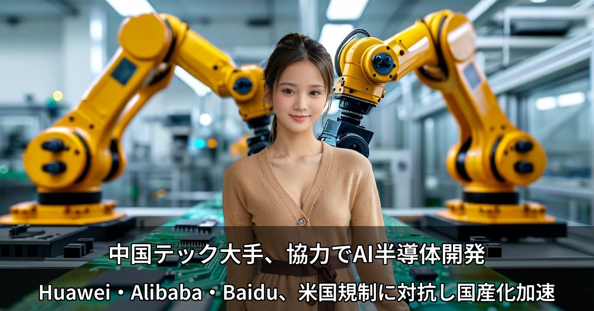 中国テック大手、協力でAI半導体開発～Huawei・Alibaba・Baidu、米国規制に対抗し国産化加速