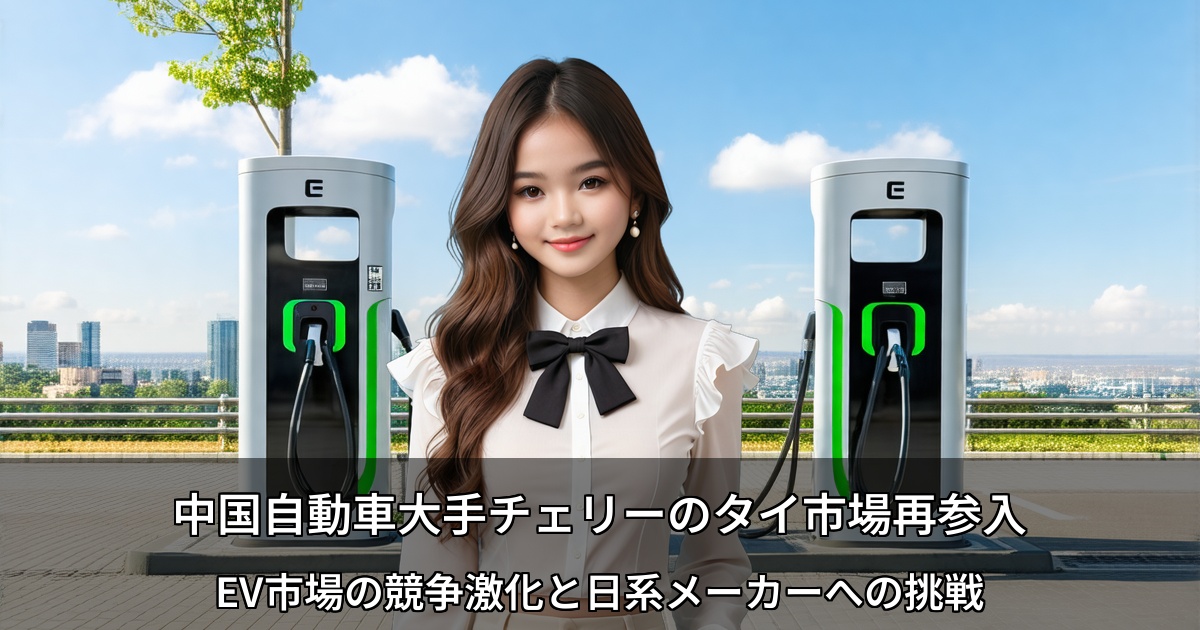 中国自動車大手チェリーのタイ市場への再参入～EV市場の競争激化と日系メーカーへの挑戦～