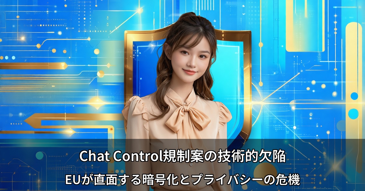 EU Chat Control ～暗号化破壊か児童保護か、デジタル主権の岐路～