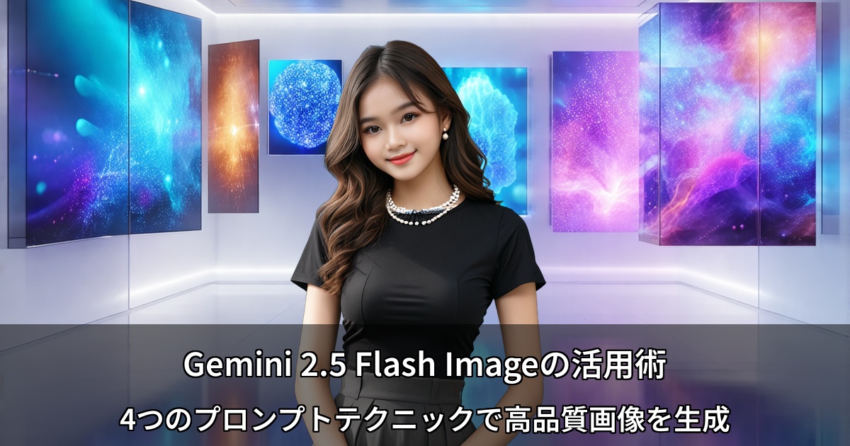 Gemini 2.5 Flash Imageで高品質画像生成を実現する4つのテクニック