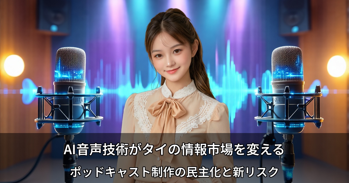 AI音声技術がタイの情報市場を変える～ポッドキャスト制作の民主化と新リスク