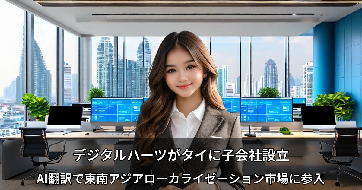 デジタルハーツがタイに子会社設立 ～ローカライゼーション市場の成長機会と戦略～