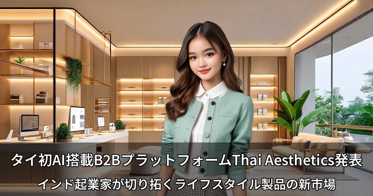 タイ初AI搭載B2BプラットフォームThai Aesthetics発表 ～インド起業家が切り拓くライフスタイル製品の新市場～