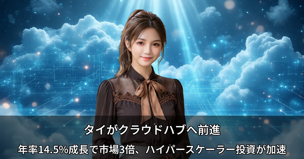 タイがクラウドハブへ前進 ～年率14.5%成長で市場3倍、ハイパースケーラー投資が加速～