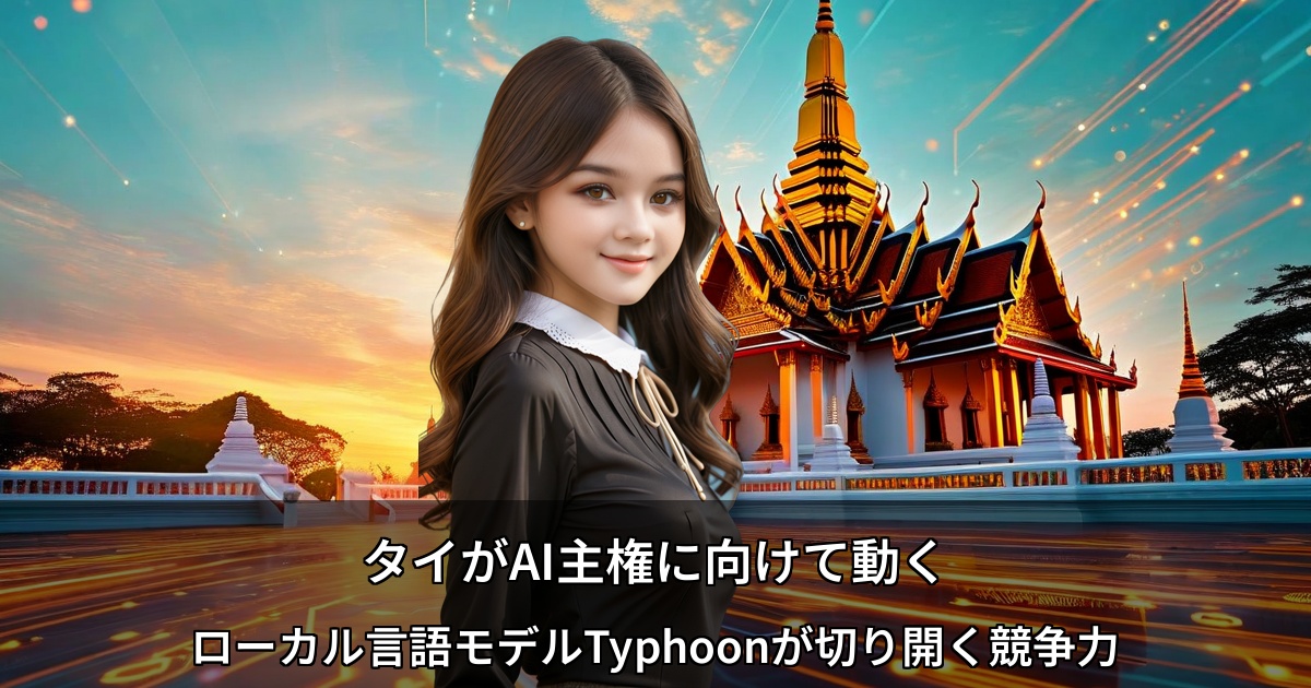 タイがAI主権に向けて動く ～ローカル言語モデルが切り開く新たな競争力～