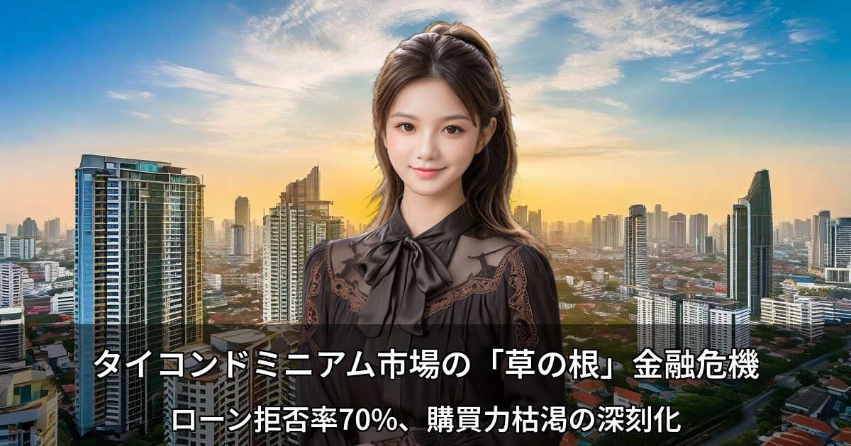 タイコンドミニアム市場の「草の根」金融危機 ～ローン拒否率70%、購買力枯渇の深刻化