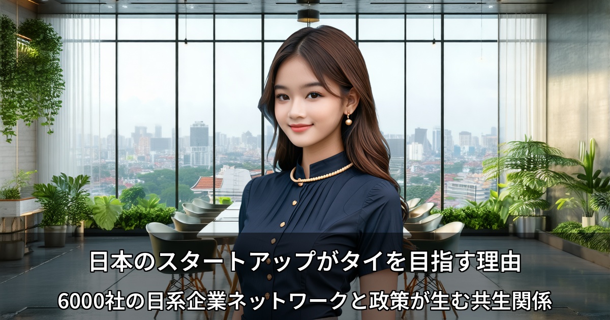 日本のスタートアップがタイを目指す理由 ～6000社の日系企業ネットワークと政策が生む共生関係～