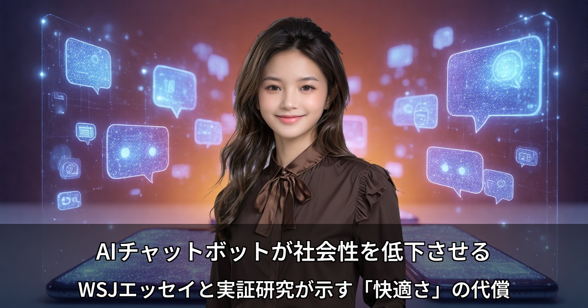 AIチャットボットが社会性を低下させる