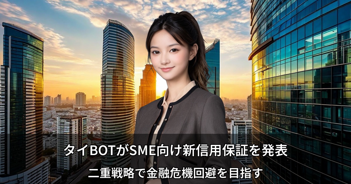 タイBOTがSME向け新信用保証を発表 ～二重戦略で金融危機回避を目指す～