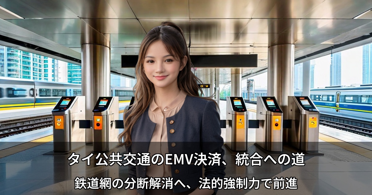 タイ公共交通のEMV決済、統合への道 ～鉄道網の分断解消へ、法的強制力で前進～