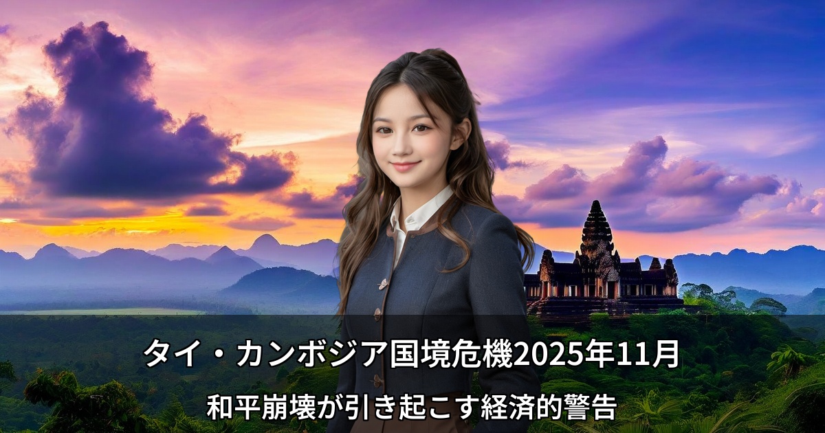 タイ・カンボジア国境危機2025年11月 ～和平崩壊が引き起こす経済的警告～