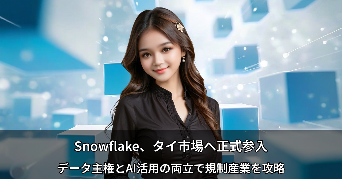 Snowflake、タイ市場へ正式参入～データ主権とAI活用の両立で規制産業を攻略