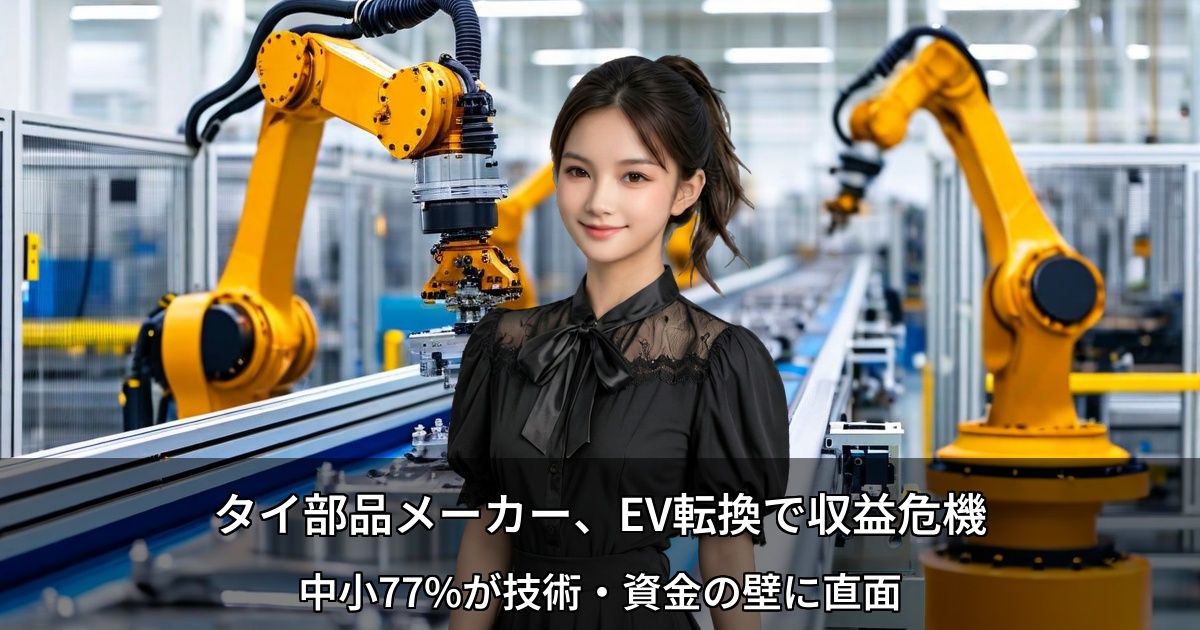 タイ部品メーカー、EV転換で収益危機 ～中小77%が技術・資金の壁に直面～