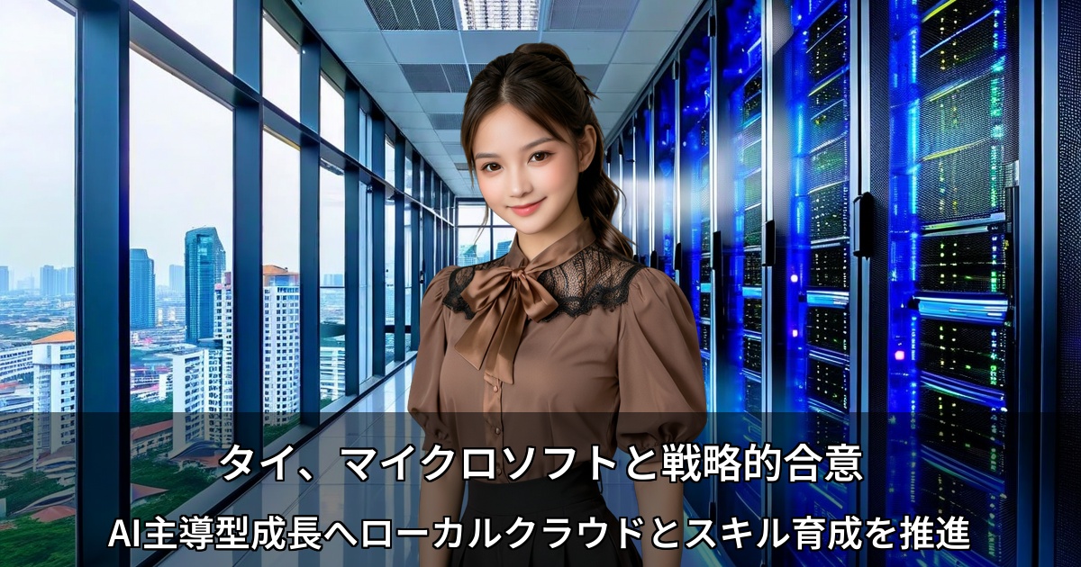 タイ、マイクロソフトと戦略的合意 ～AI主導型成長へローカルクラウドとスキル育成を推進～
