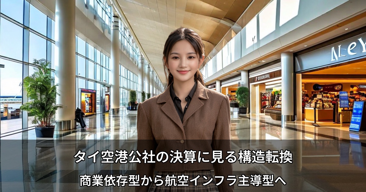 タイ空港公社、業績回復も収益構造に変化 ～免税店依存からの脱却、インフラ投資の成果と課題～