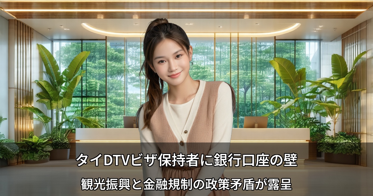 タイDTVビザ保持者の銀行口座制限が深刻化 ～観光振興と金融安全保障の政策矛盾が露呈～