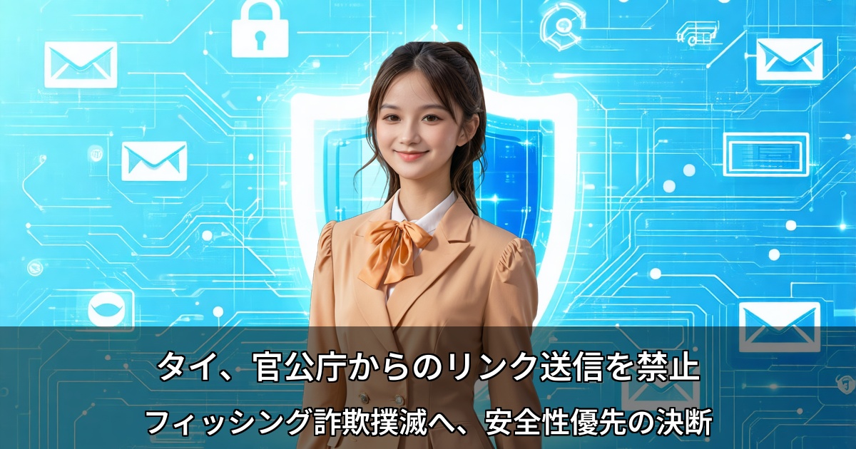 タイ、官公庁からのリンク送信を禁止 ～フィッシング詐欺撲滅へ、安全性優先の決断～