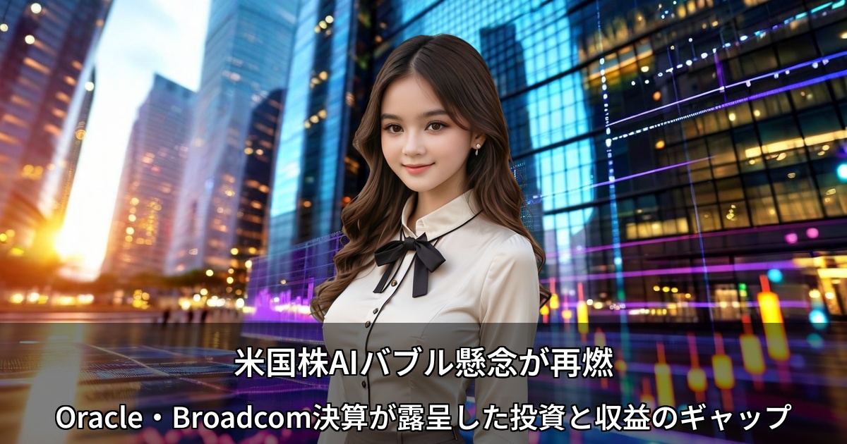 米国株AIバブル懸念が再燃 ～Oracle・Broadcom決算が露呈した投資と収益のギャップ～